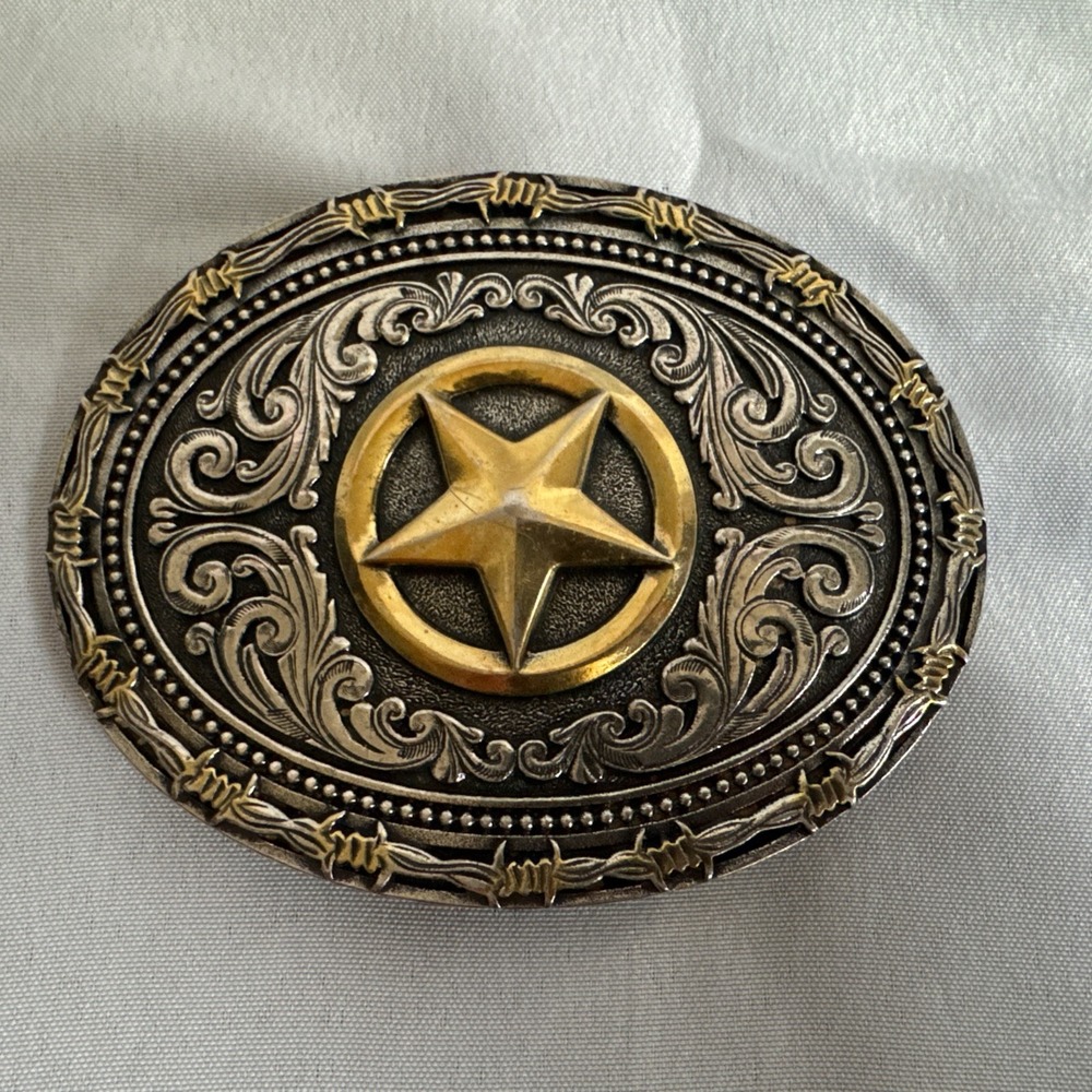 Montana Silversmiths Western Belt Buckle Attitude Texas Star A530